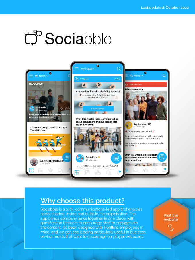 Sociabble - mobile screenshots and synopsis.